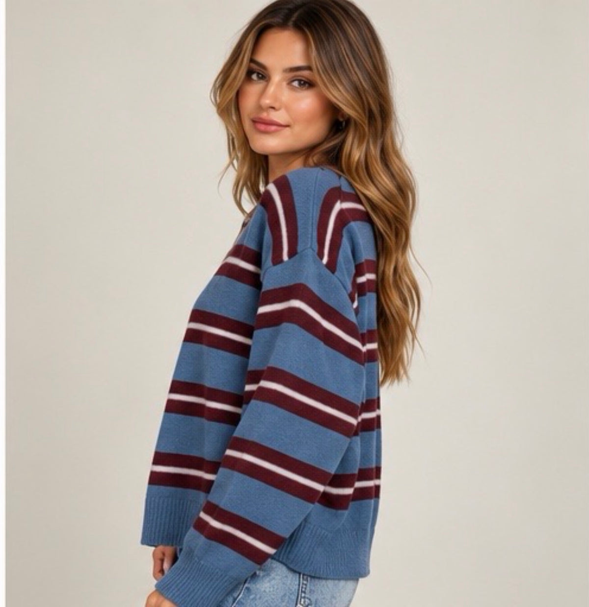 Stripe Crew Sweater
