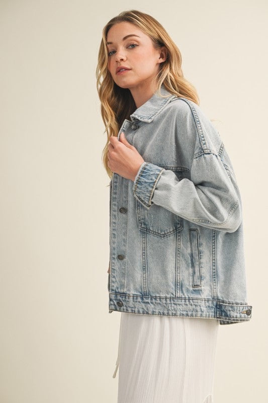 Back Pleated Jacket, Woven Cotton Jacket