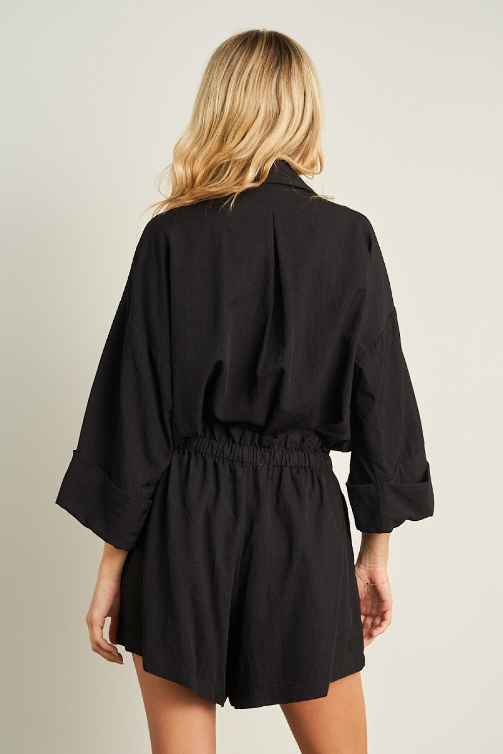 Relaxed Fit Button Up Shirt and Short Set