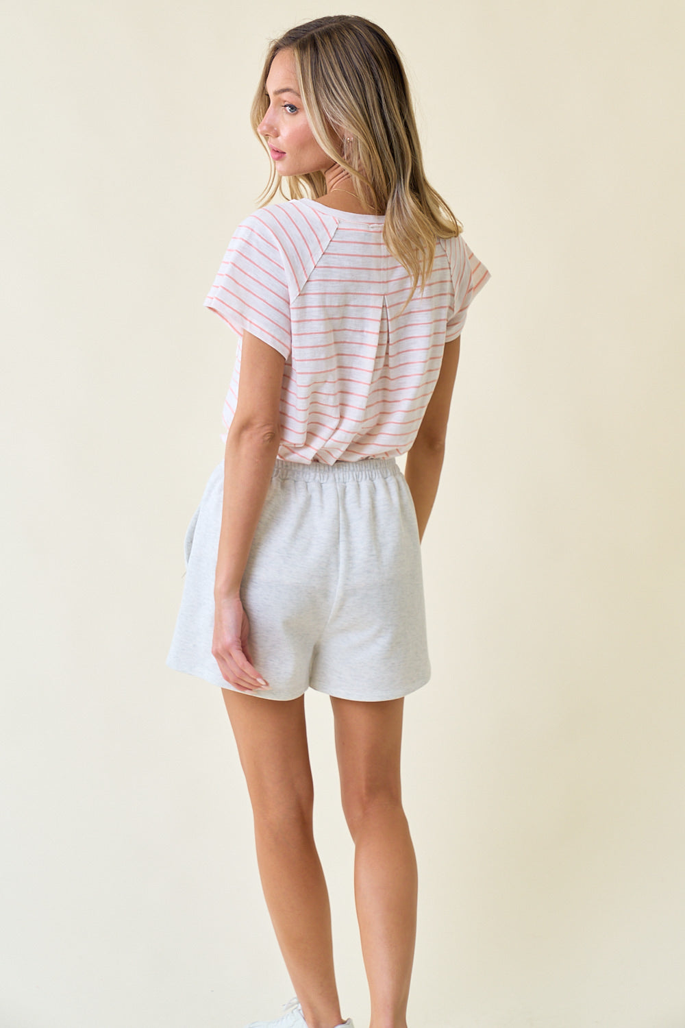 Placket Button Sweat Shorts