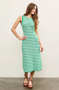 Scallop Edge Sleeveless Sweater Dress