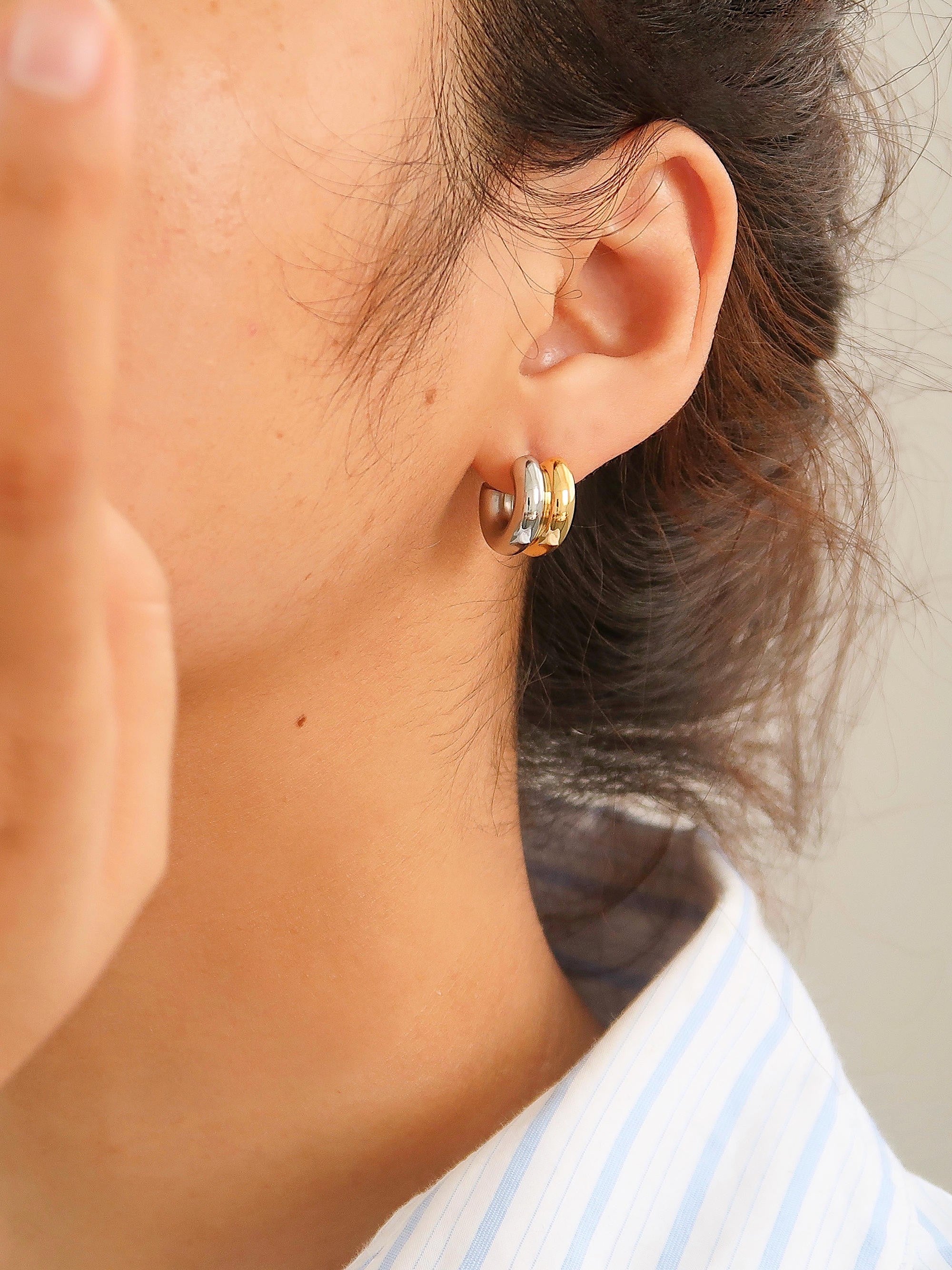 Double C-hoop Earring - Emma