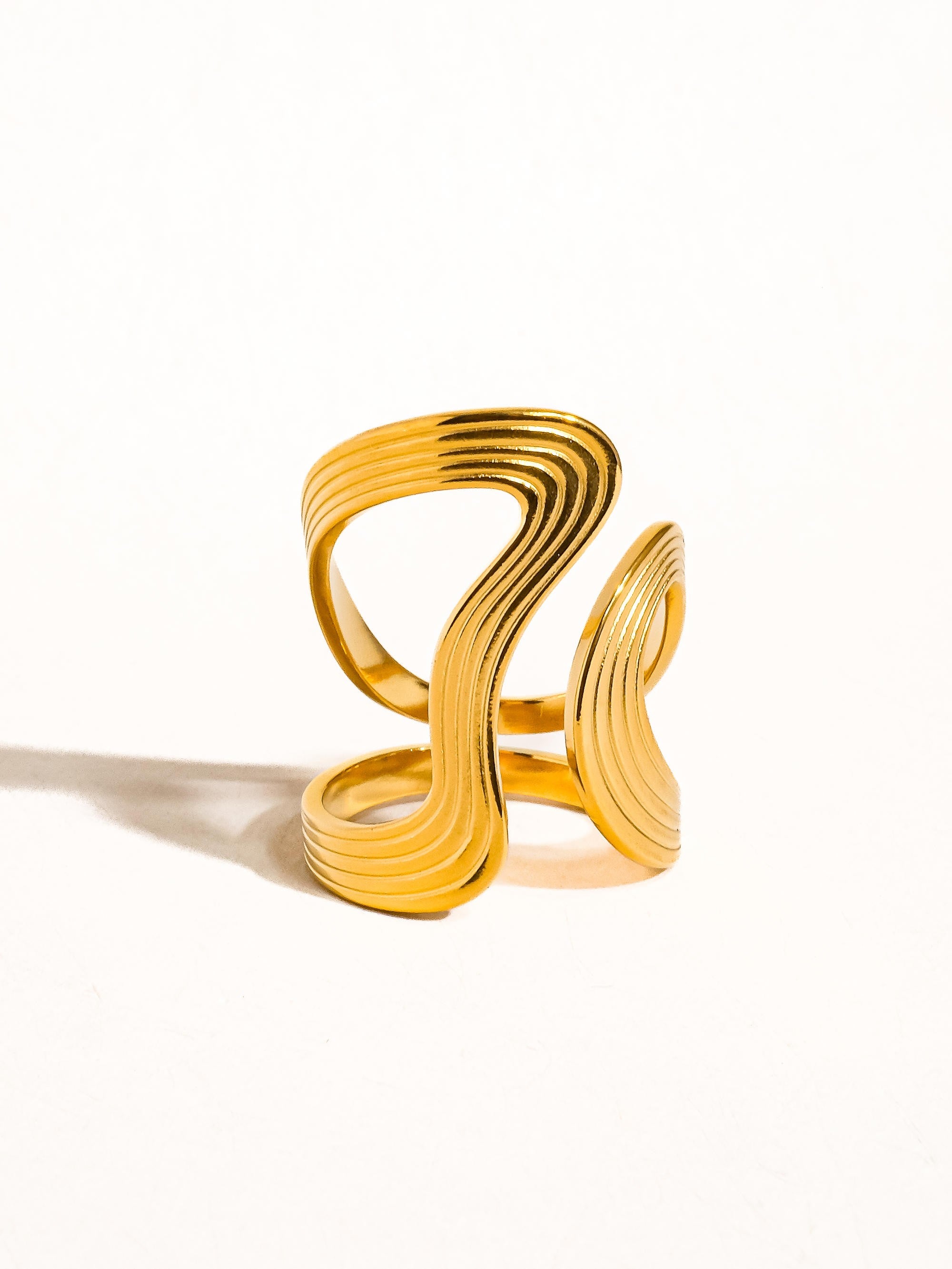 Wavy Abstract Ring
