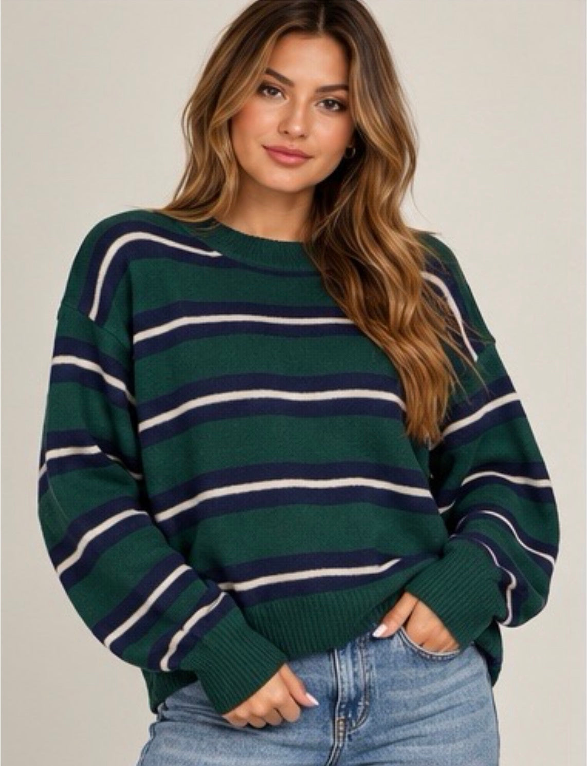 Stripe Crew Sweater