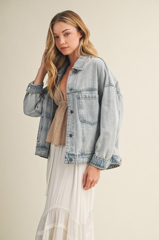 Back Pleated Jacket, Woven Cotton Jacket