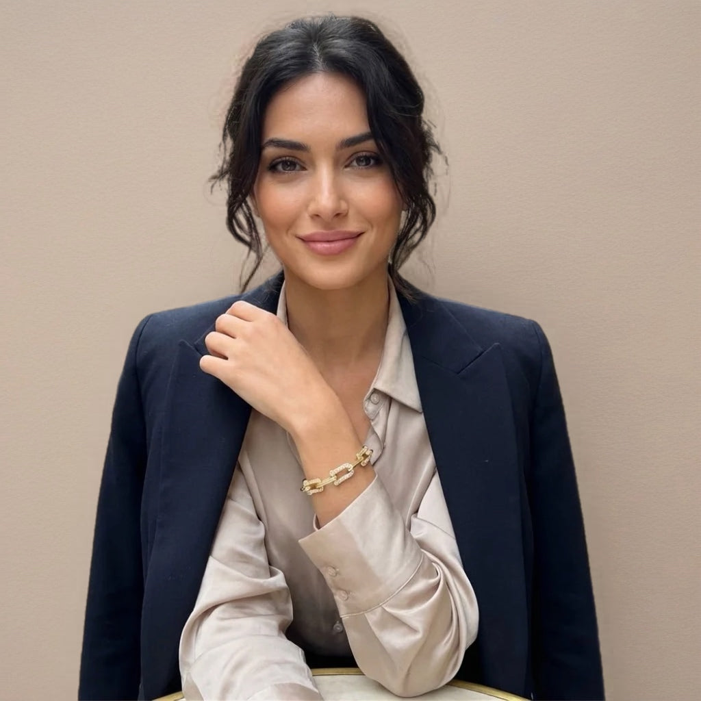 Victorian U-Link Zirconia Bracelet