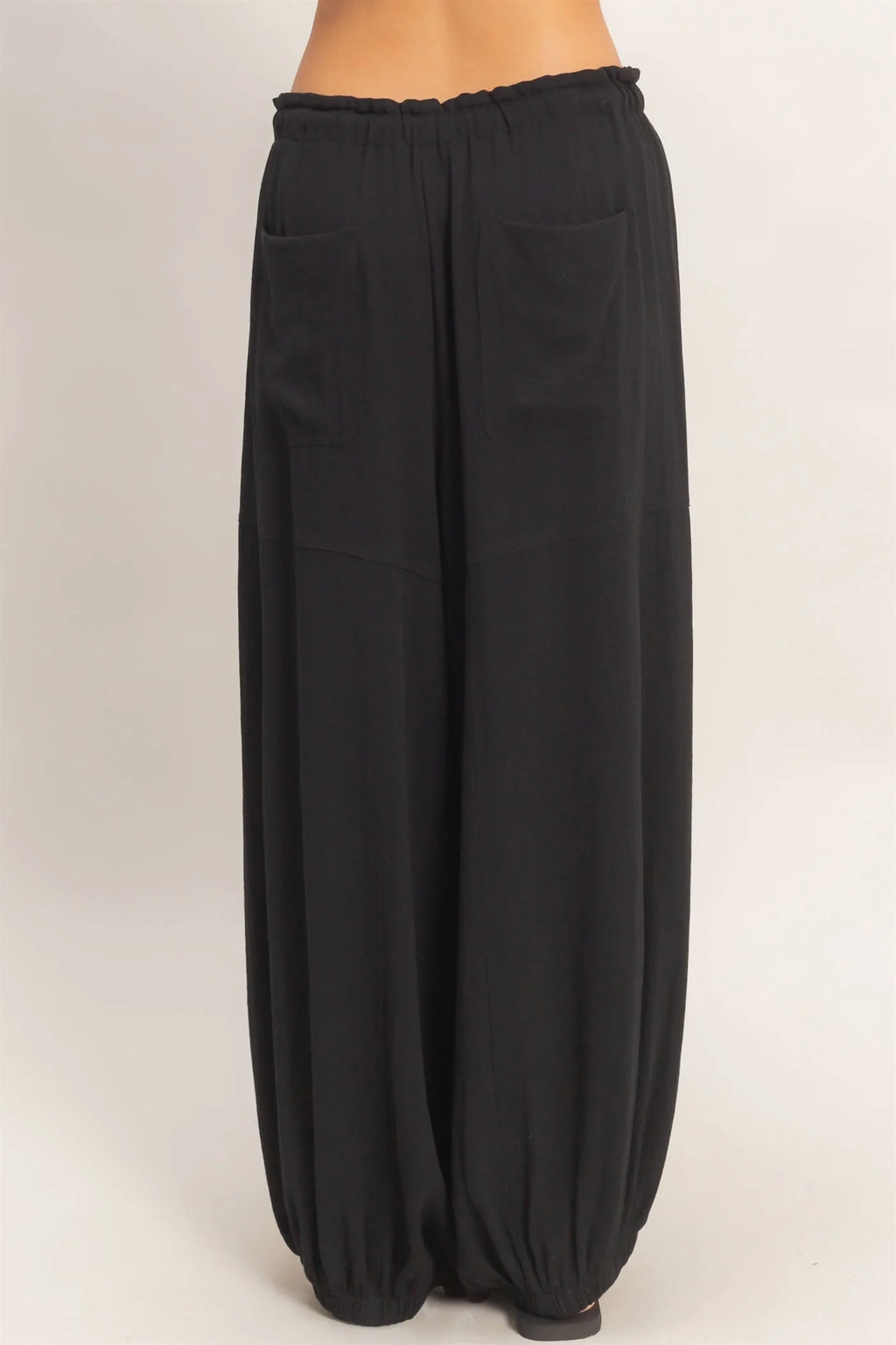 Elastic Hem Drawstring Pants