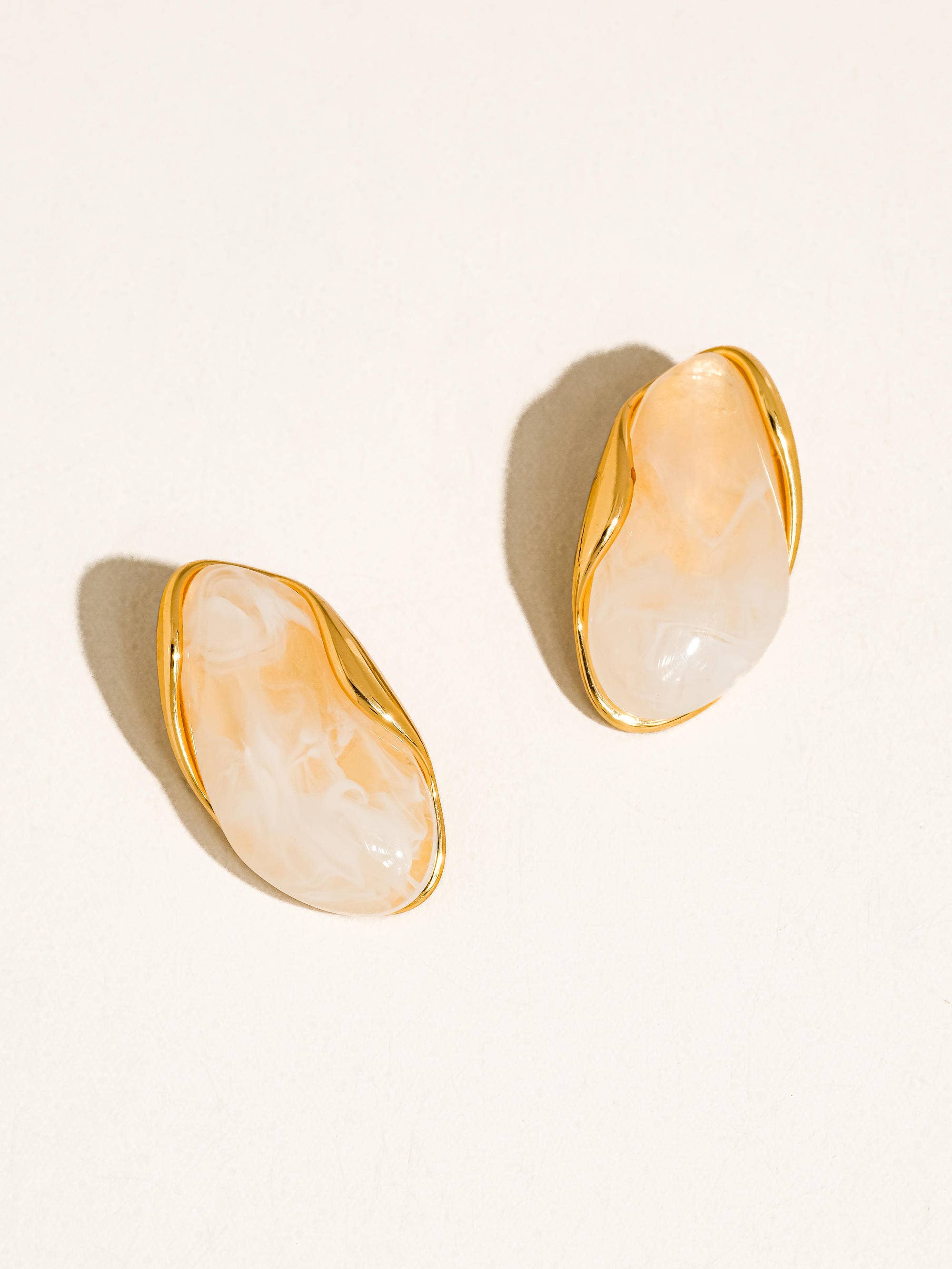 Maélie 18K Gold Non-Tarnish Resin Drop Earrings
