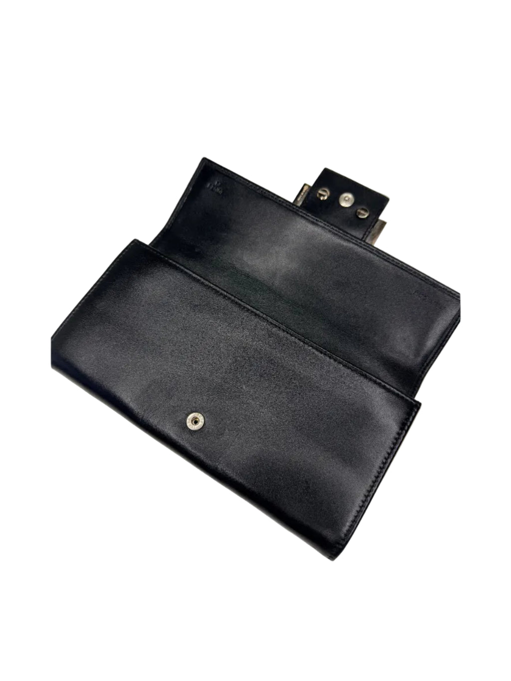 FENDI Zucca Canvas Leather Bifold Long Wallet