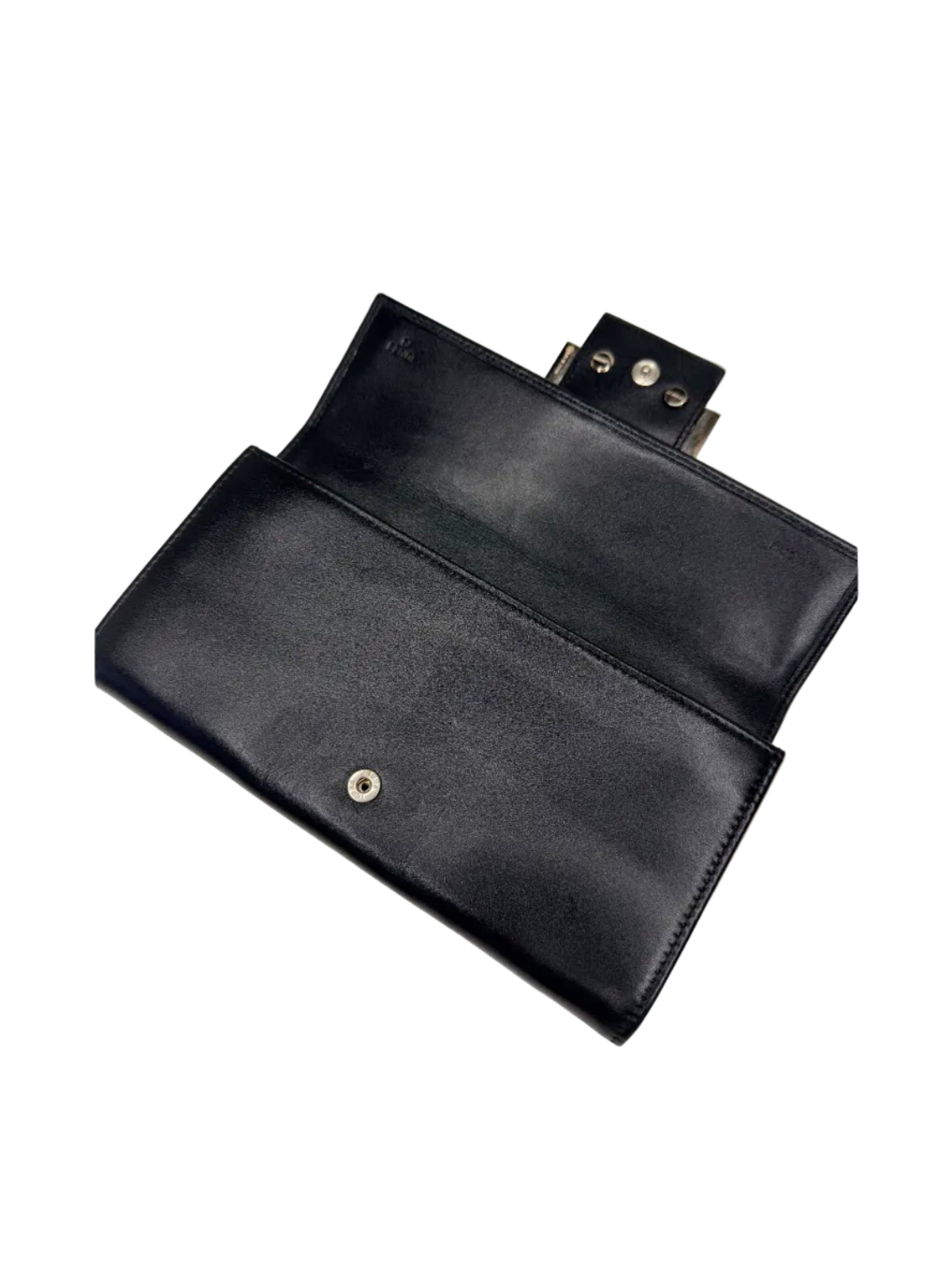 FENDI Zucca Canvas Leather Bifold Long Wallet