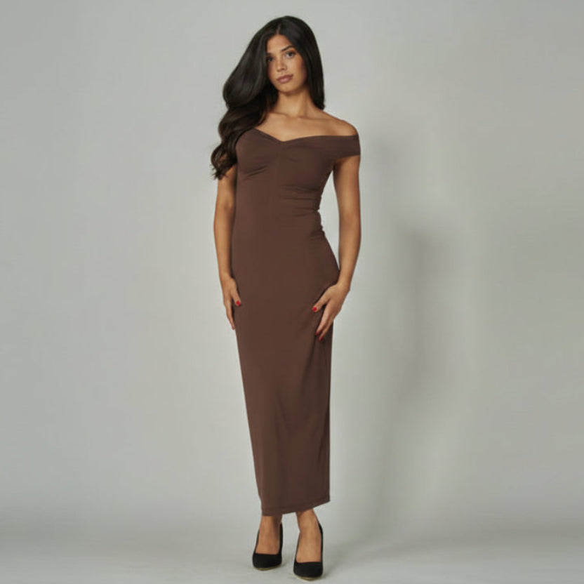 Contour Off-the-shoulder Maxi Dress