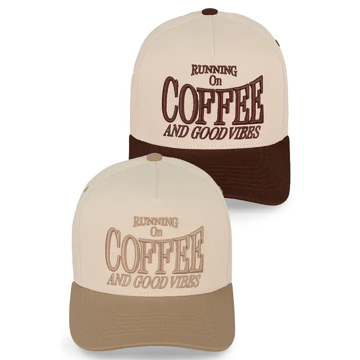 Running on Coffee and Good Vibes Trucker Hat