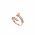 Geneva Rivet Adjustable CZ Ring