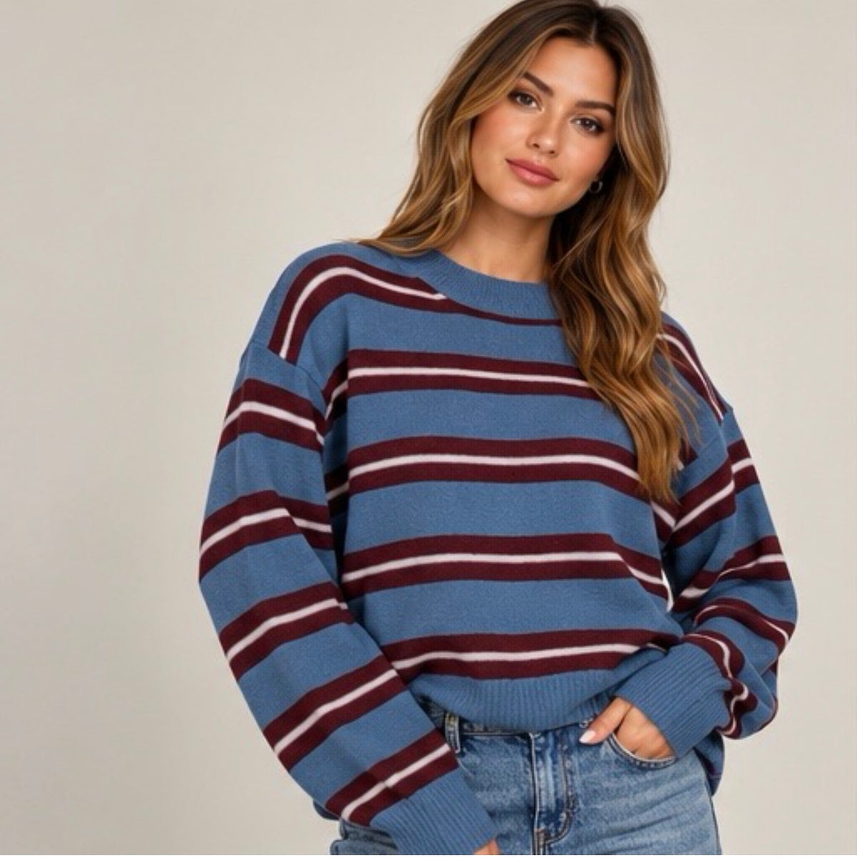 Stripe Crew Sweater
