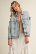 Back Pleated Jacket, Woven Cotton Jacket