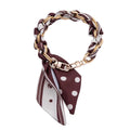 18K Gold Filled Silk Textile Knot Bag Charm Bracelet Keychain
