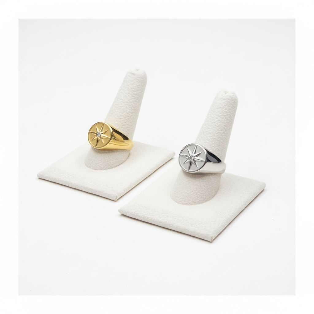 Stainless Steel Solar Flare Celestial Ring