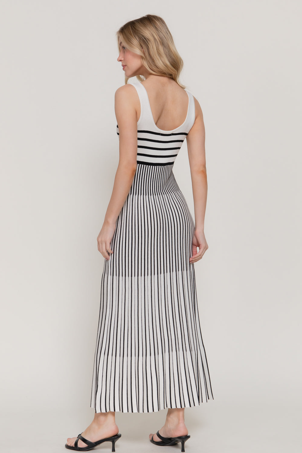 Sleeveless Stripe Long Dress