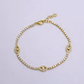 Evil Eye Tennis Chain 7 Inch Bracelet