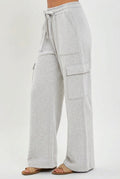 High Rise Side Cargo Pocket Wide Pants