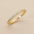 Laminado 2mm Round CZ Eternity Band Ring