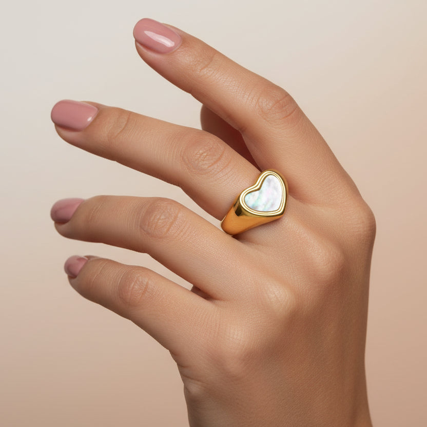 GF Stainless Steel Pure Heart of the Ocean Ring