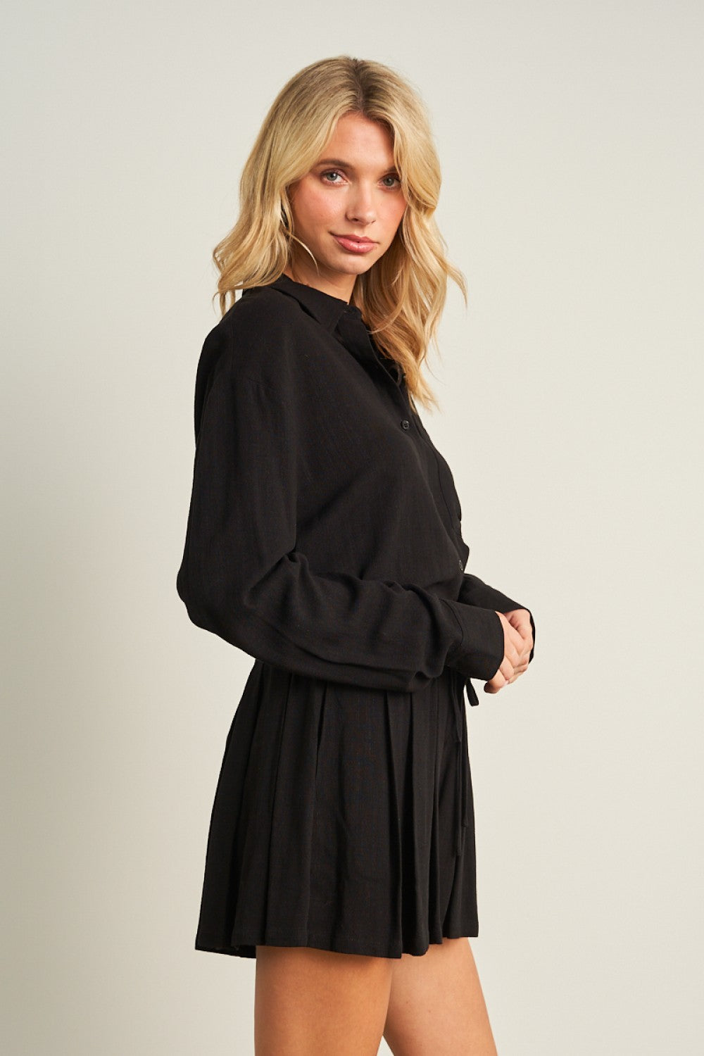 Relaxed Fit Button Up Shirt and Short Set