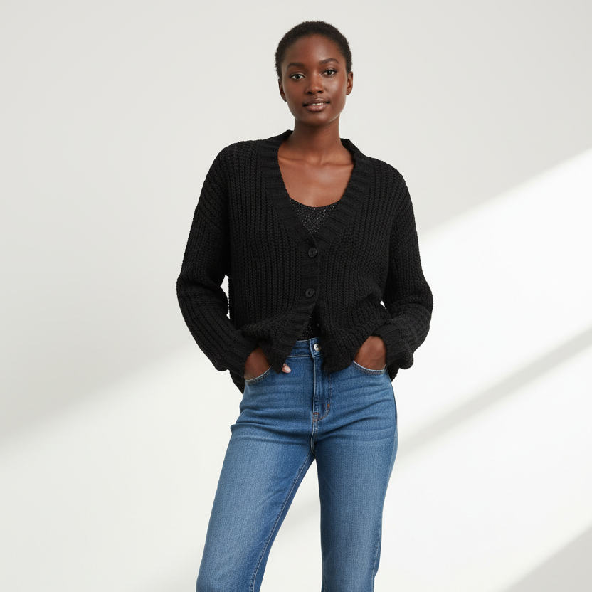 Soft Black Cardigan