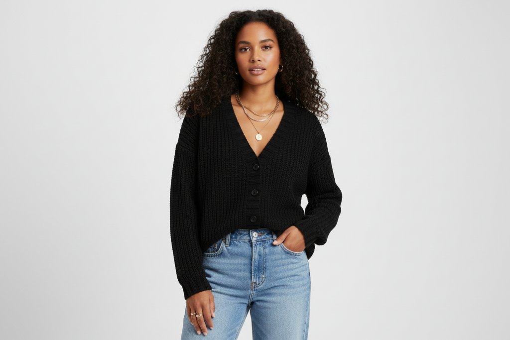 Soft Black Cardigan
