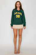 San Diego Fleece Graphic Printed Varsity Sweatshirt Top