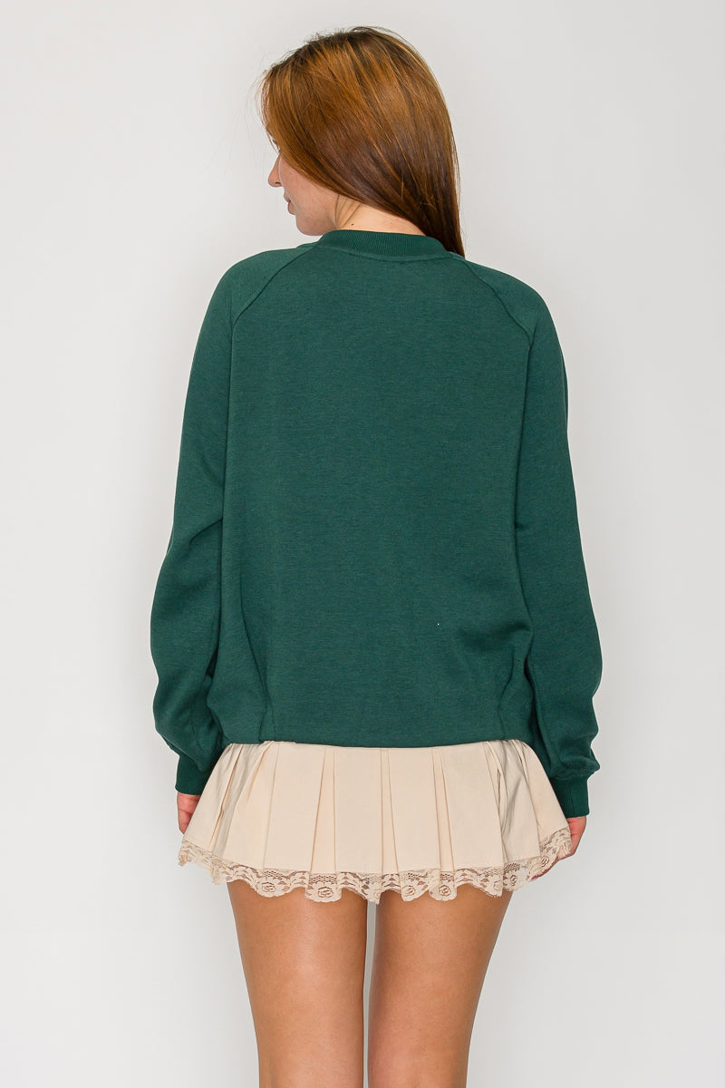 San Diego Fleece Graphic Printed Varsity Sweatshirt Top