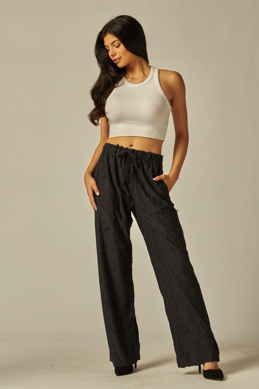 Wide Leg Printed Lounge Pants For Women