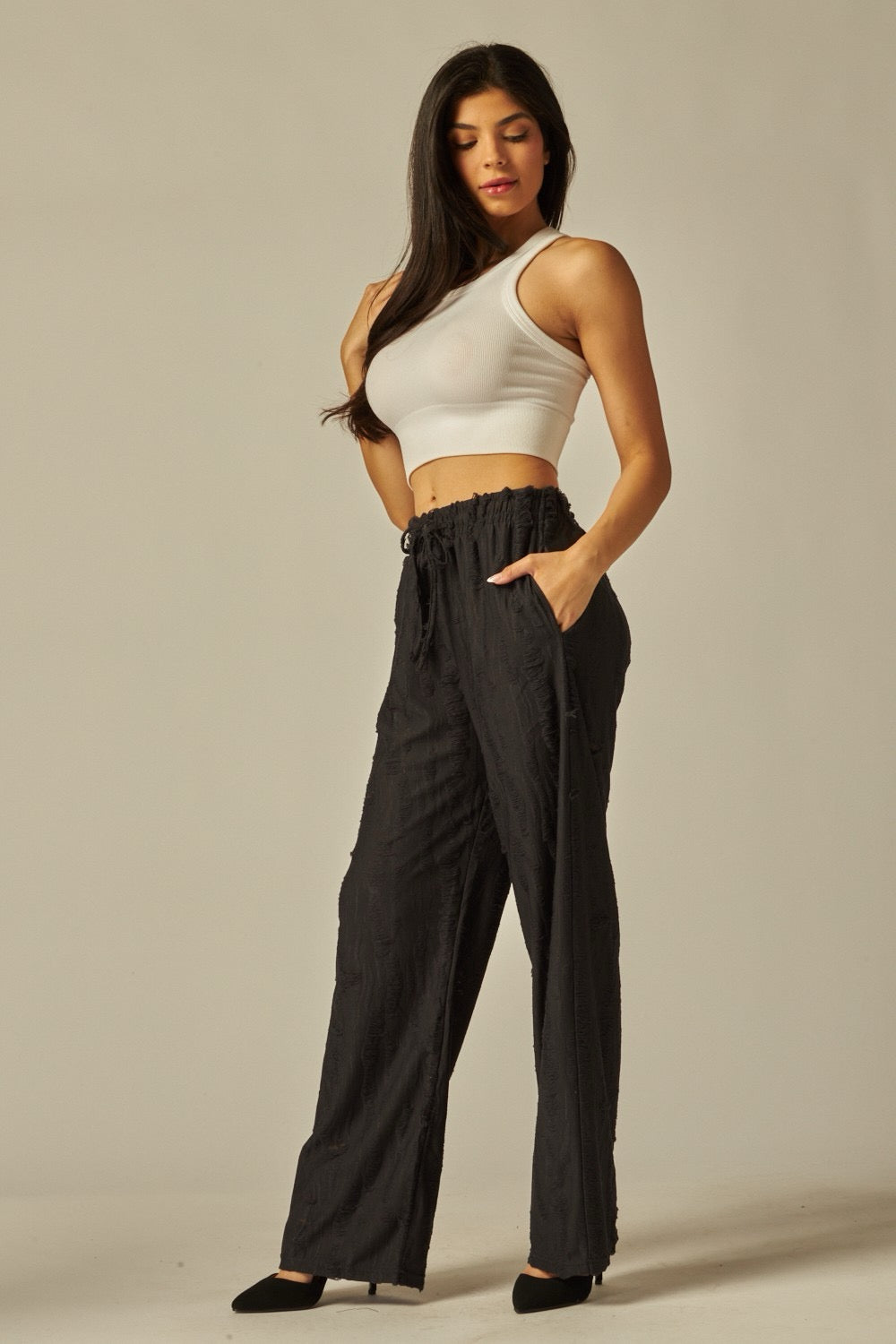 Wide Leg Printed Lounge Pants For Women