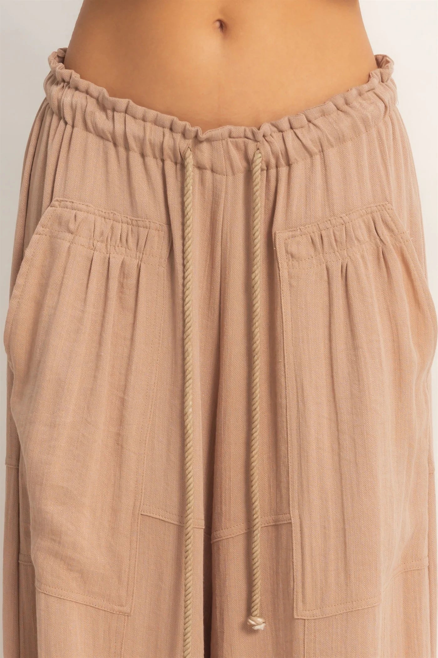 Elastic Hem Drawstring Pants