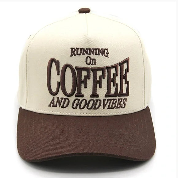 Running on Coffee and Good Vibes Trucker Hat