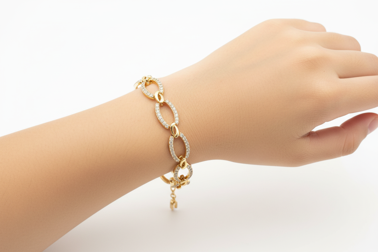 Sicilian Oval CZ Bracelet