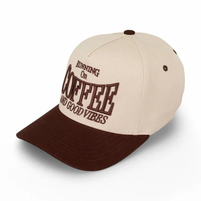Running on Coffee and Good Vibes Trucker Hat