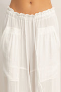Elastic Hem Drawstring Pants