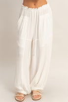 Elastic Hem Drawstring Pants